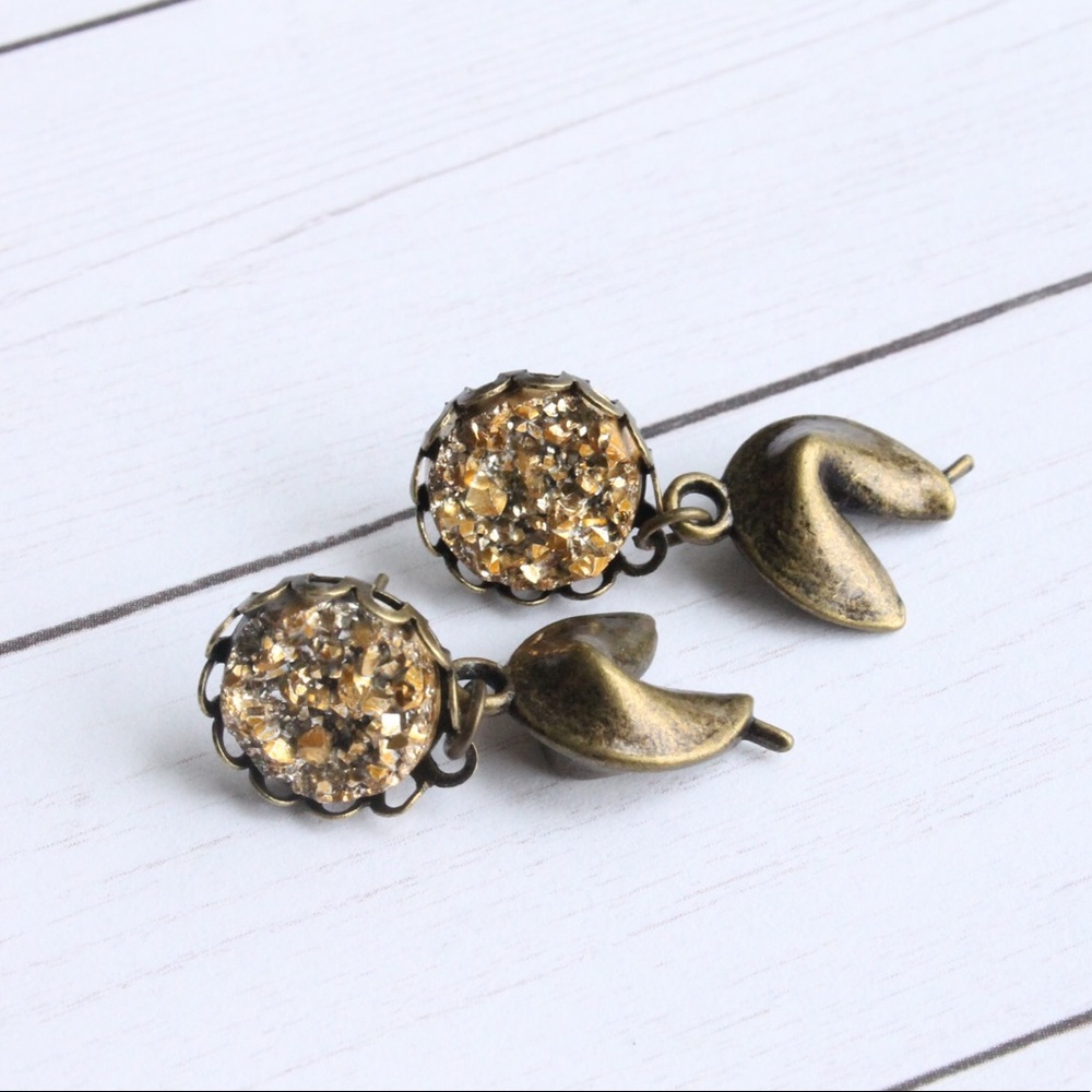 Fortune Cookie Earrings